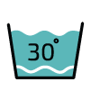 A takaró ajánlott mosási hőmérséklete 30°C